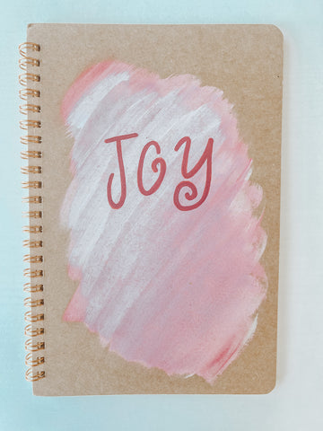 Joy, Hand-Painted Spiral Bound Journal