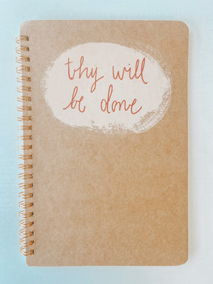 Thy will be done, Hand-Painted Spiral Bound Journal