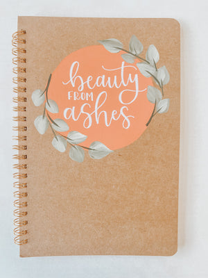 Beauty for ashes, Hand-Painted Spiral Bound Journal