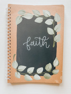 Faith, Hand-Painted Spiral Bound Journal
