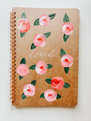 Loved, Hand-Painted Spiral Bound Journal