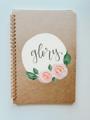 Glory, Hand-Painted Spiral Bound Journal