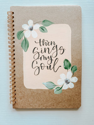 Sings my soul, Hand-Painted Spiral Bound Journal