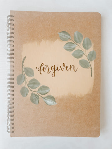 Forgiven, Large Hand-Painted Spiral Bound Journal