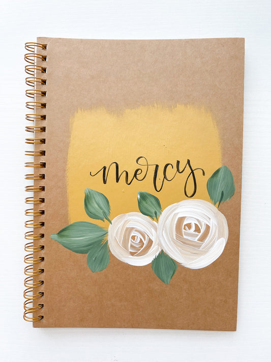 Mercy, Hand-Painted Spiral Bound Journal