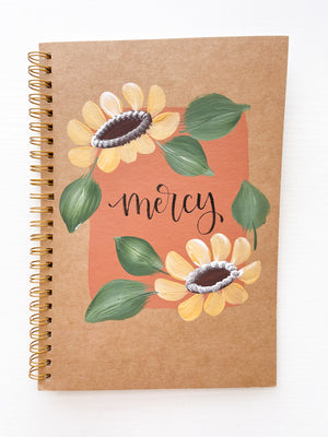 Mercy, Hand-Painted Spiral Bound Journal
