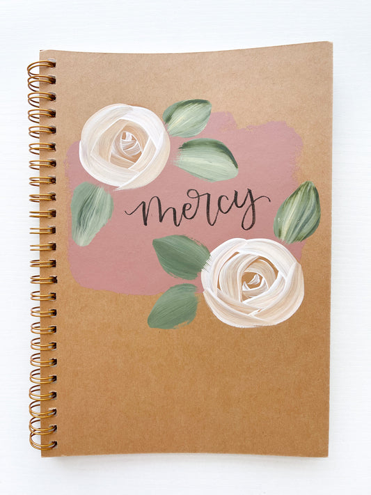 Mercy, Hand-Painted Spiral Bound Journal