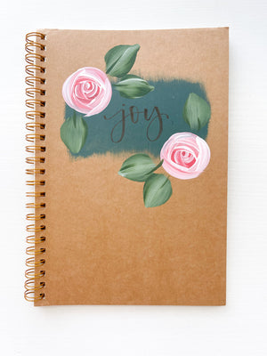 Joy, Hand-Painted Spiral Bound Journal