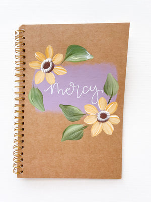 Mercy, Hand-Painted Spiral Bound Journal