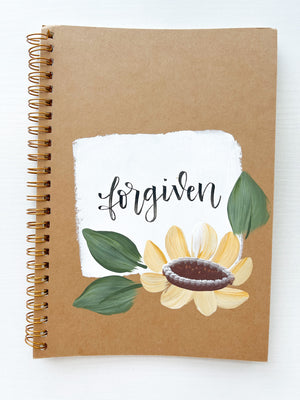 Forgiven, Hand-Painted Spiral Bound Journal
