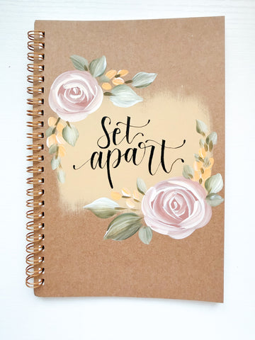 Set Apart, Hand-Painted Spiral Bound Journal