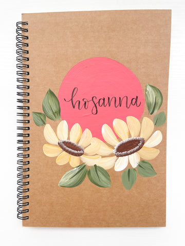 Hosanna, Large Hand-Painted Spiral Bound Journal