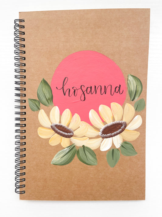 Hosanna, Large Hand-Painted Spiral Bound Journal