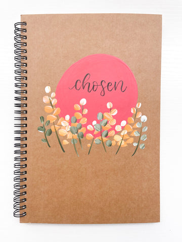 Chosen, Large Hand-Painted Spiral Bound Journal