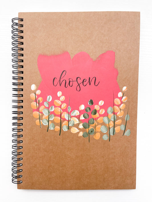 Chosen, Large Hand-Painted Spiral Bound Journal