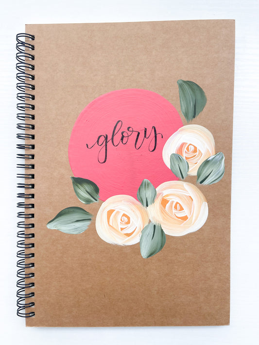 Glory, Large Hand-Painted Spiral Bound Journal