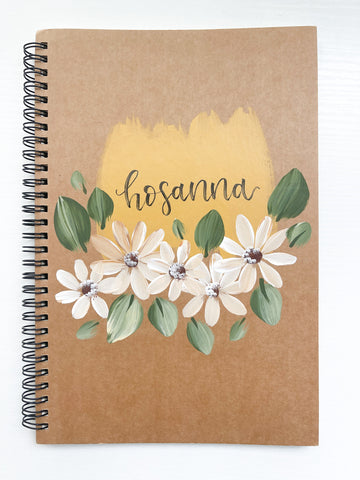 Hosanna, Large Hand-Painted Spiral Bound Journal