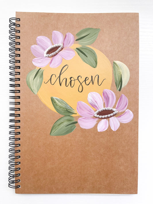 Chosen, Large Hand-Painted Spiral Bound Journal