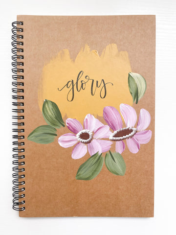 Glory, Large Hand-Painted Spiral Bound Journal