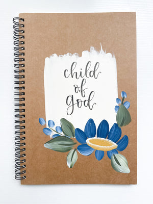 Child of God, Large Hand-Painted Spiral Bound Journal
