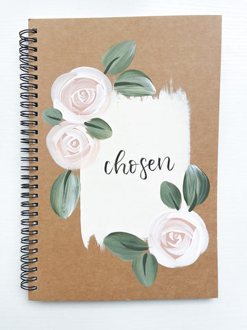 Chosen, Large Hand-Painted Spiral Bound Journal