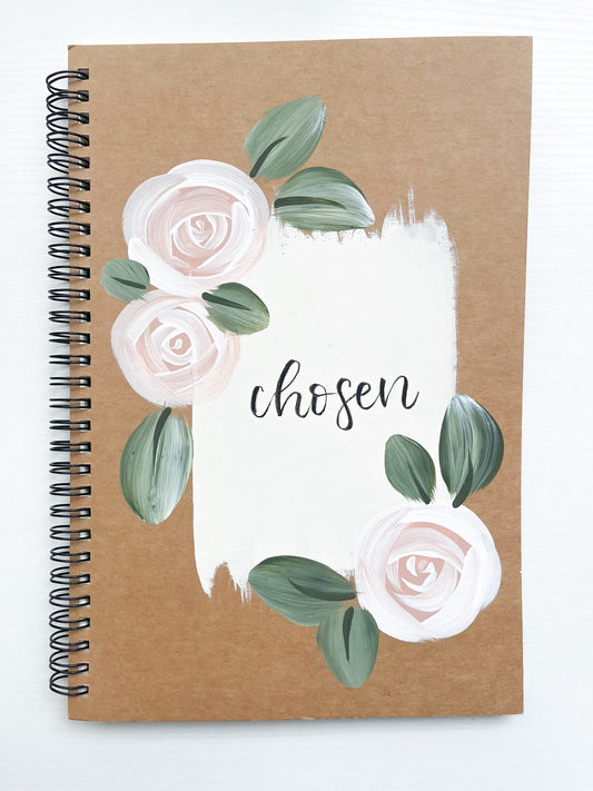 Chosen, Large Hand-Painted Spiral Bound Journal