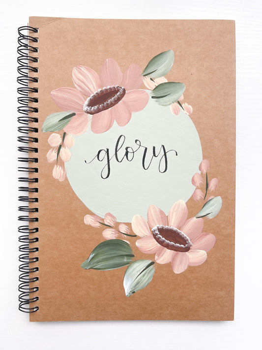 Glory, Large Hand-Painted Spiral Bound Journal