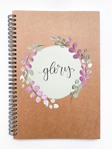 Glory, Large Hand-Painted Spiral Bound Journal