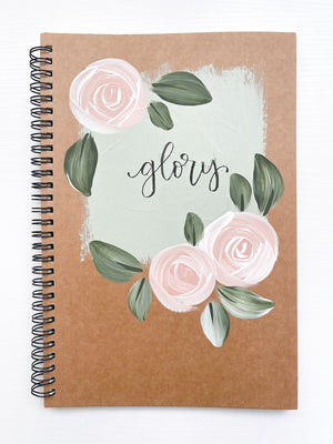 Glory, Large Hand-Painted Spiral Bound Journal