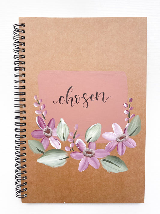 Chosen, Large Hand-Painted Spiral Bound Journal