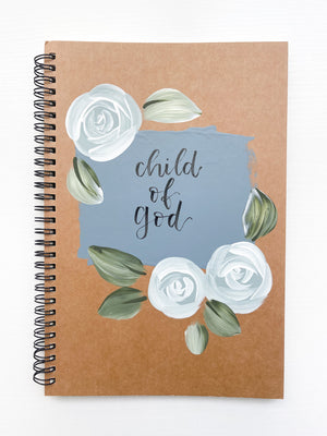 Child of God, Large Hand-Painted Spiral Bound Journal