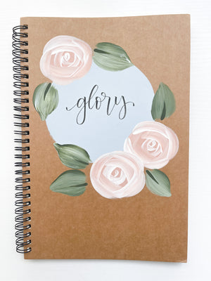 Glory, Large Hand-Painted Spiral Bound Journal