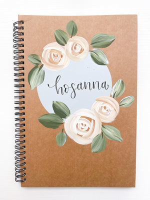 Hosanna, Large Hand-Painted Spiral Bound Journal
