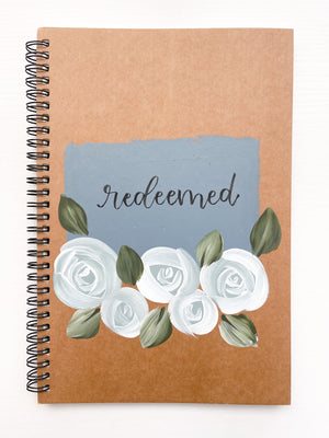 Redeemed, Large Hand-Painted Spiral Bound Journal