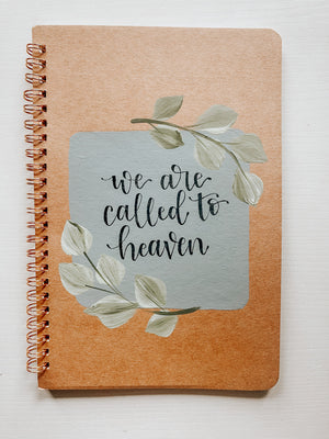 Called to heaven, Hand-Painted Spiral Bound Journal
