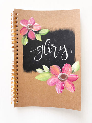 Glory, Hand-Painted Spiral Bound Journal