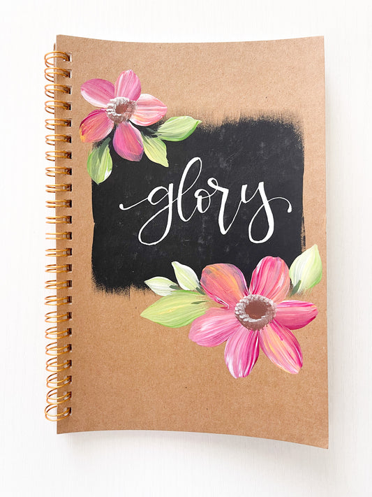 Glory, Hand-Painted Spiral Bound Journal