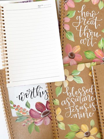 Surprise Design, Hand-Painted Spiral Bound Journal