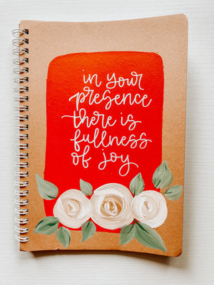 Fullness of Joy, Hand-Painted Spiral Bound Journal