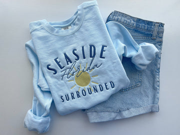 Embroidered Surrounded Retreat Comfort Colors Crewneck