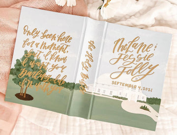 Design Your Hand Painted Wedding Guest Book Bible