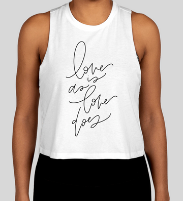 Love Does Women's Racerback Crop Tank Top